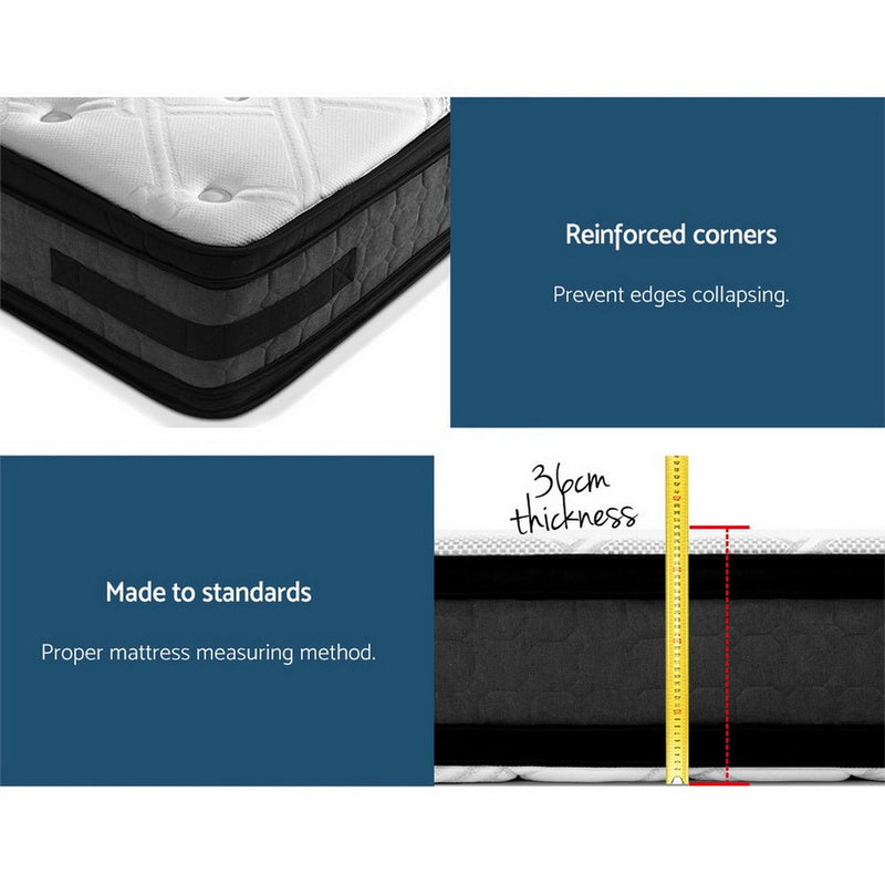 Danoz Direct - Giselle Bedding 36cm Mattress Cool Gel Memory Foam King Single - danozdirect