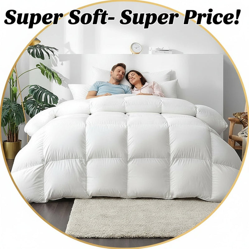 Danoz Direct - Giselle Bedding 700GSM Duck Down Feather Quilt King Size - Super Deal - danozdirect
