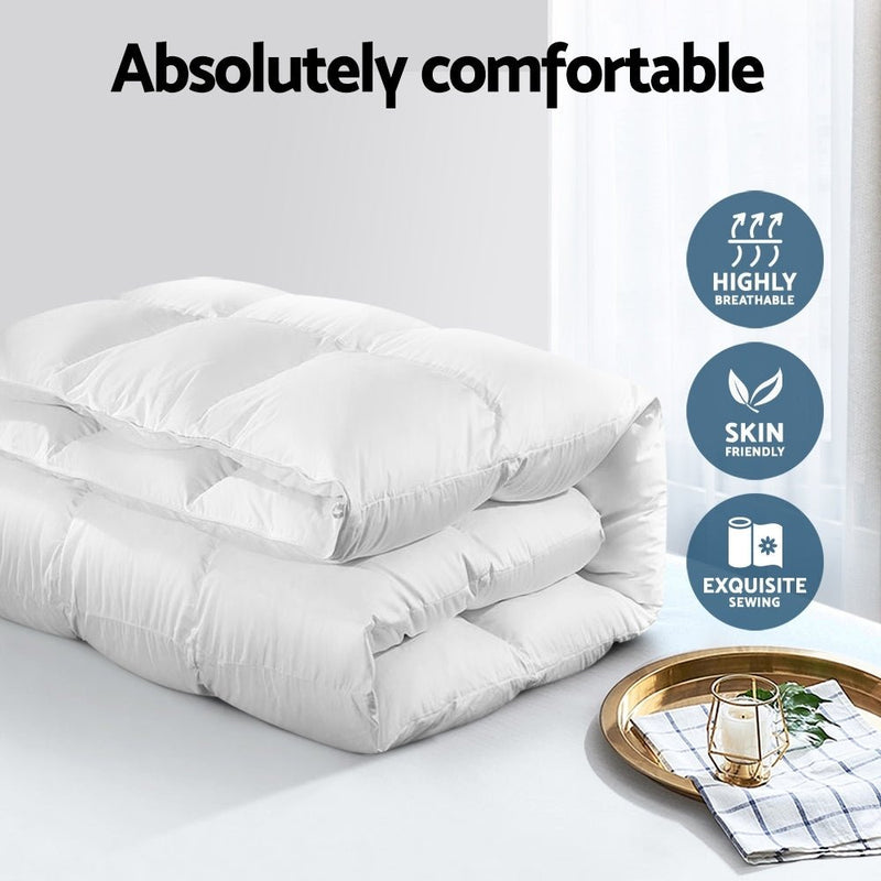 Danoz Direct - Giselle Bedding 700GSM Duck Down Feather Quilt Super King - danozdirect