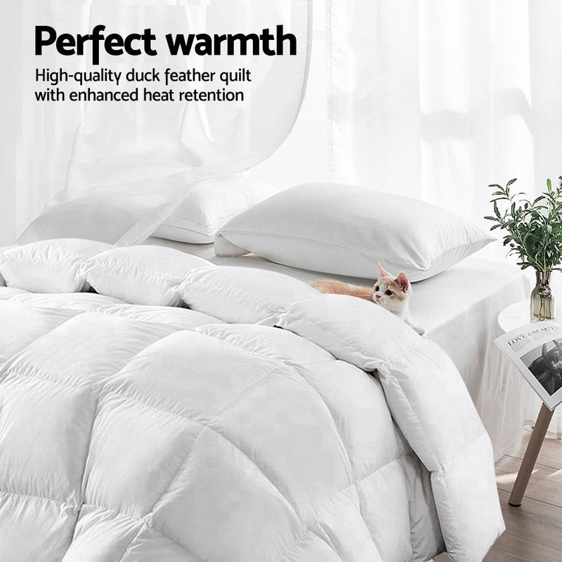 Danoz Direct - Giselle Bedding 700GSM Duck Down Feather Quilt Super King - danozdirect