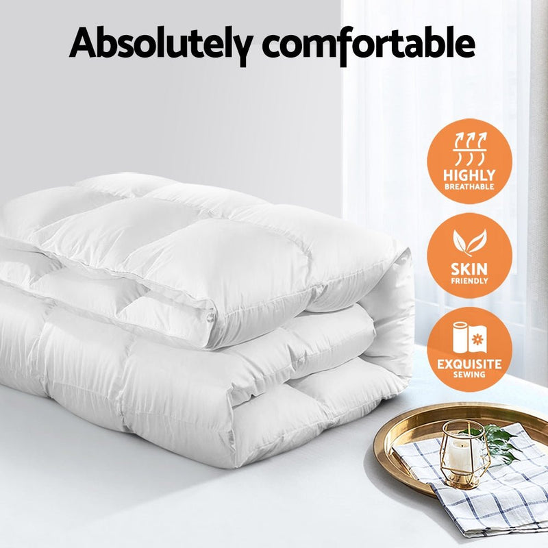 Danoz Direct - Giselle Bedding 700GSM Goose Down Feather Quilt King - danozdirect