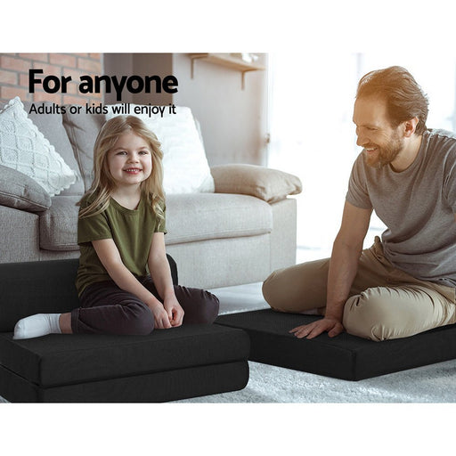 Danoz Direct - Giselle Bedding Foldable Mattress Folding Foam Bed Mat Double Black - danozdirect