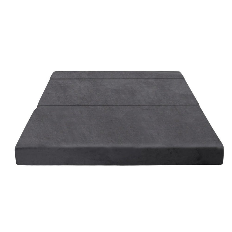 Danoz Direct - Giselle Bedding Foldable Mattress Folding Foam Bed Mat Double Grey - danozdirect