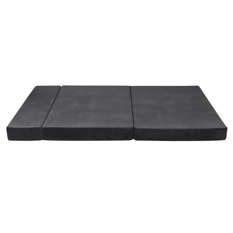Danoz Direct - Giselle Bedding Foldable Mattress Folding Foam Bed Mat Double Grey - danozdirect