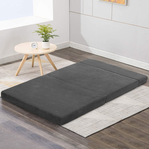 Danoz Direct - Giselle Bedding Foldable Mattress Folding Foam Bed Mat Double Grey - danozdirect