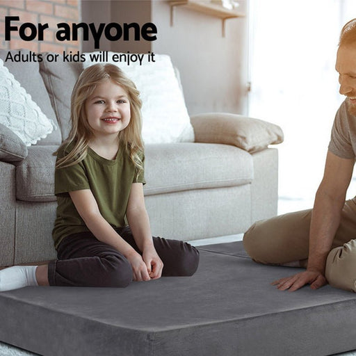 Danoz Direct - Giselle Bedding Foldable Mattress Folding Foam Bed Mat Double Grey - danozdirect