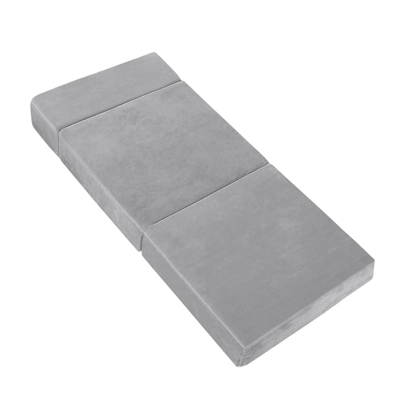 Danoz Direct - Giselle Bedding Foldable Mattress Folding Foam Bed Mat Light Grey - danozdirect