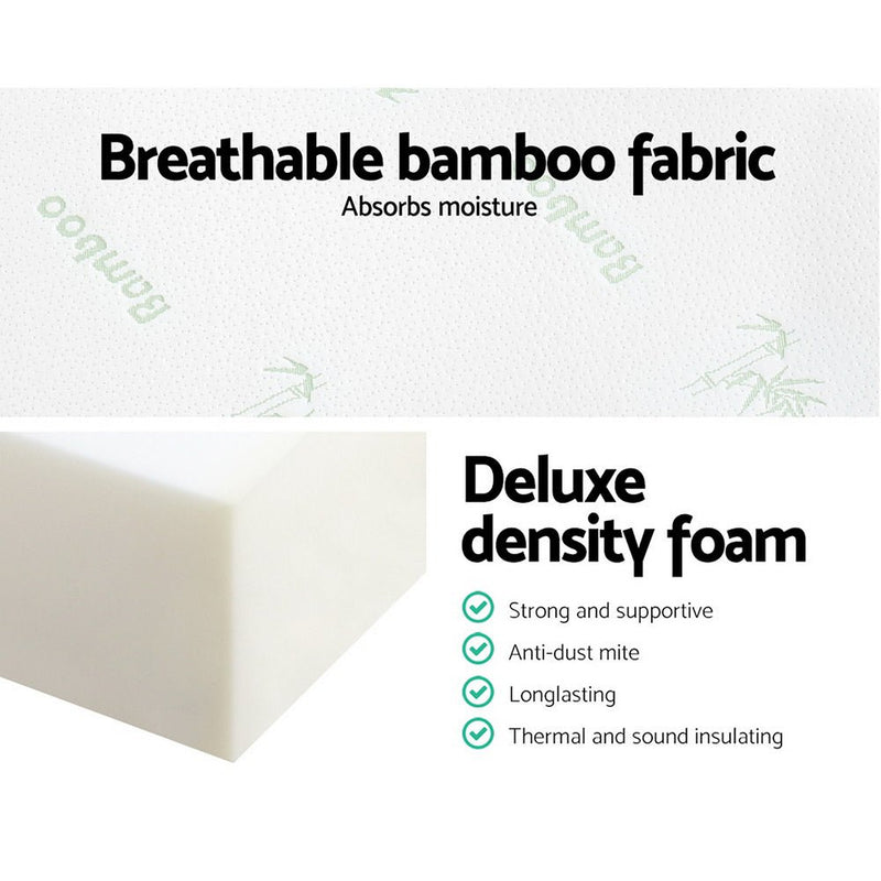 Danoz Direct - Giselle Bedding Foldable Mattress Folding Foam Single Bamboo - danozdirect