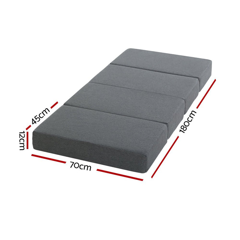 Danoz Direct - Giselle Bedding Foldable Mattress Folding Foam Single Grey - danozdirect