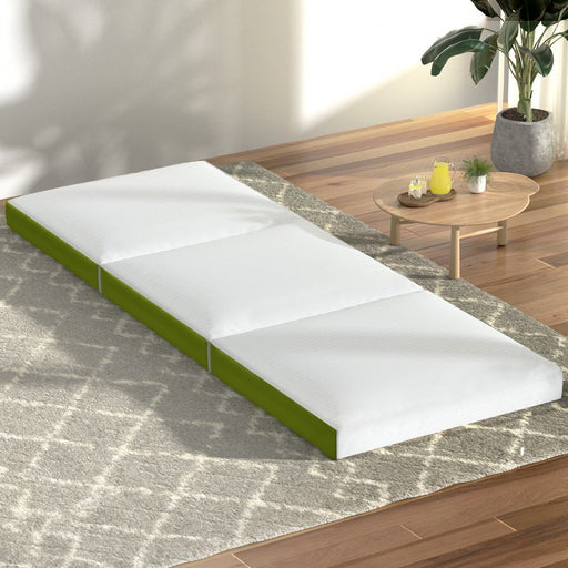 Danoz Direct - Giselle Bedding Foldable Mattress Folding Foam Trifold Green - danozdirect