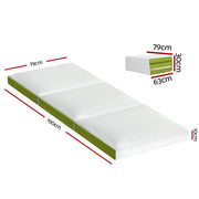 Danoz Direct - Giselle Bedding Foldable Mattress Folding Foam Trifold Green - danozdirect