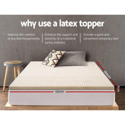 Danoz Direct - Giselle Bedding Latex Mattress Topper 5cm Double - danozdirect