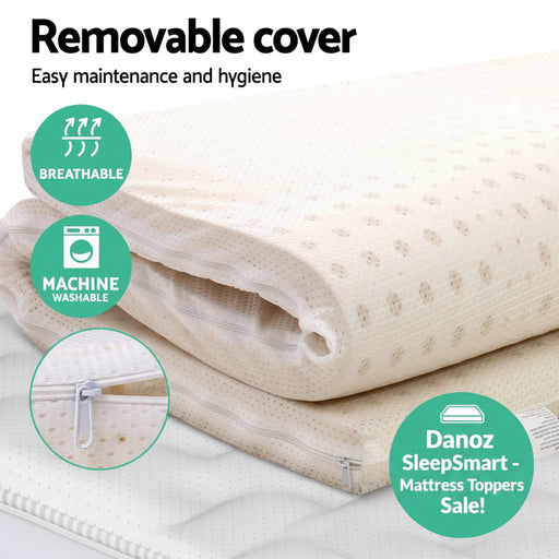 Danoz Direct - Giselle Bedding Latex Mattress Topper 5cm Double - danozdirect