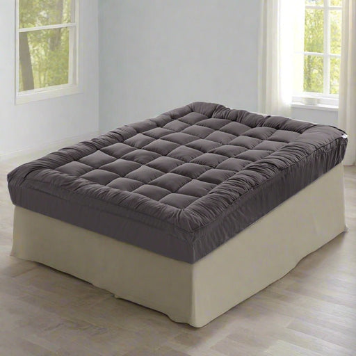 Danoz Direct - Giselle Bedding Mattress Topper Pillowtop Bamboo Charcoal King - danozdirect