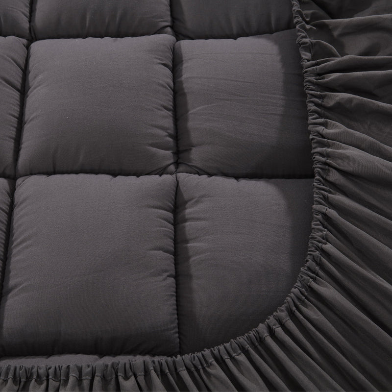 Danoz Direct - Giselle Bedding Mattress Topper Pillowtop Bamboo Charcoal Queen - danozdirect