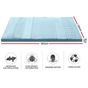 Danoz Direct - Giselle Bedding Memory Foam Mattress Topper 7 - Zone 8cm Double - danozdirect