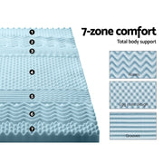 Danoz Direct - Giselle Bedding Memory Foam Mattress Topper 7 - Zone 8cm Queen - danozdirect