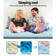 Danoz Direct - Giselle Bedding Memory Foam Mattress Topper 7 - Zone 8cm Queen - danozdirect