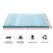 Danoz Direct - Giselle Bedding Memory Foam Mattress Topper 7 - Zone 8cm Queen - danozdirect
