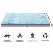 Danoz Direct - Giselle Bedding Memory Foam Mattress Topper 7 - Zone 8cm Single - danozdirect