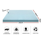 Danoz Direct - Giselle Bedding Memory Foam Mattress Topper Cool Gel 10cm Queen - danozdirect