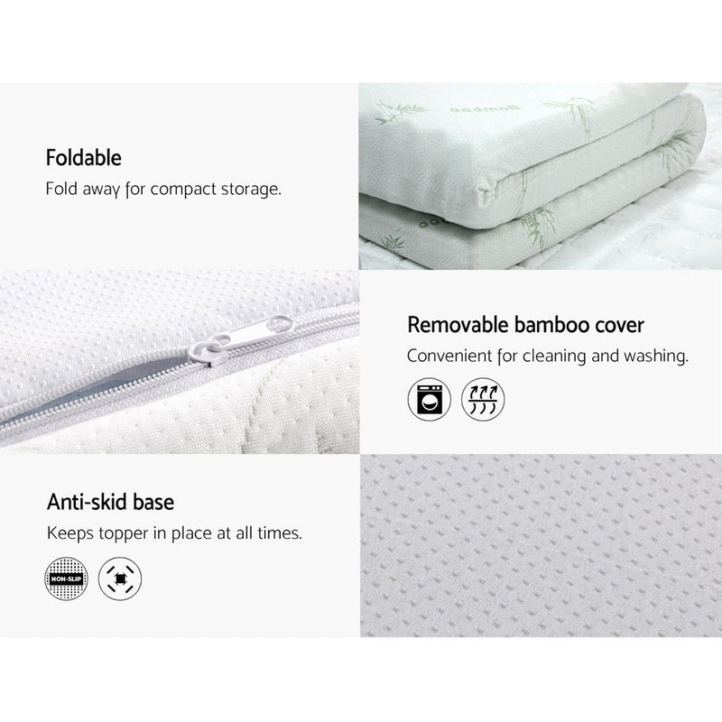 Danoz Direct - Giselle Bedding Memory Foam Mattress Topper Cool Gel 5cm Single - danozdirect
