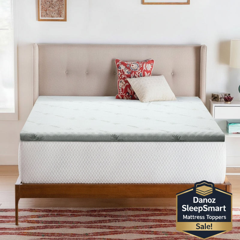 Danoz Direct - Giselle Bedding Memory Foam Mattress Topper Cool Gel 8cm Double - danozdirect
