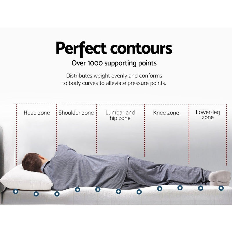Danoz Direct - Giselle Bedding Memory Foam Mattress Topper Cool Gel 8cm Single - danozdirect