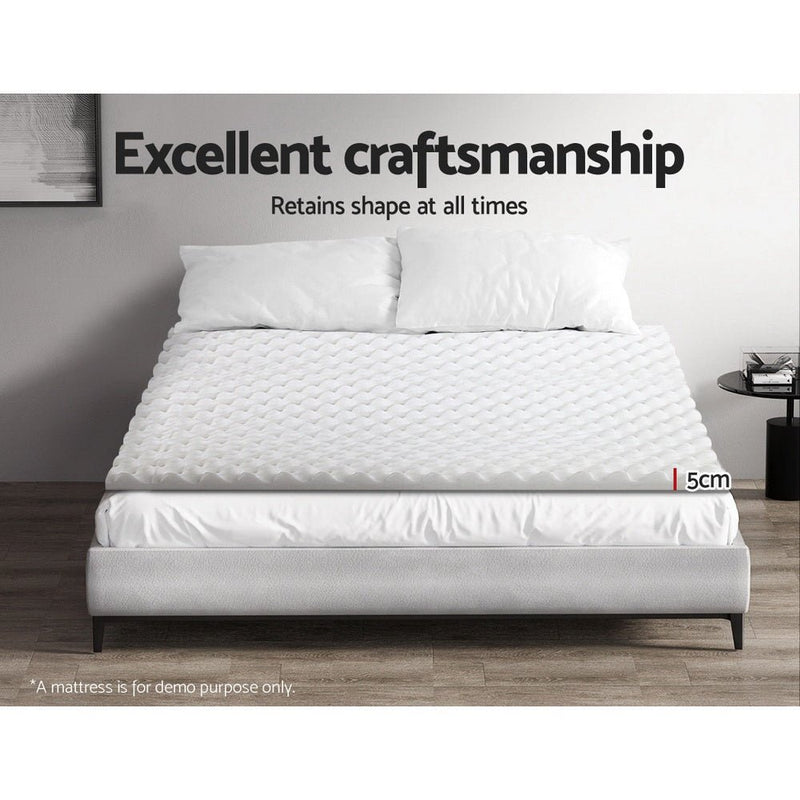 Danoz Direct - Giselle Bedding Memory Foam Mattress Topper Egg Crate 5cm Double - danozdirect