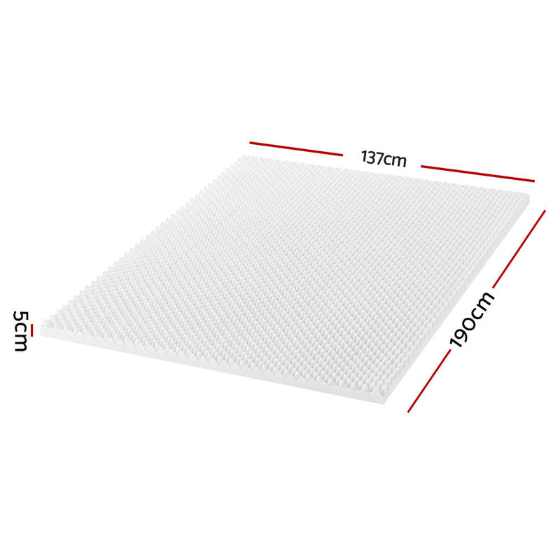 Danoz Direct - Giselle Bedding Memory Foam Mattress Topper Egg Crate 5cm Double - danozdirect