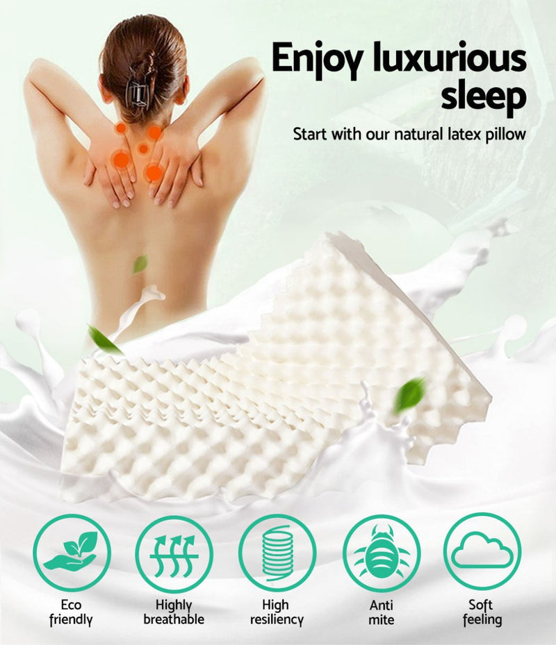 Danoz Direct - Giselle Bedding Natural Latex Pillow - Buy 1 Get 1 Free! - danozdirect