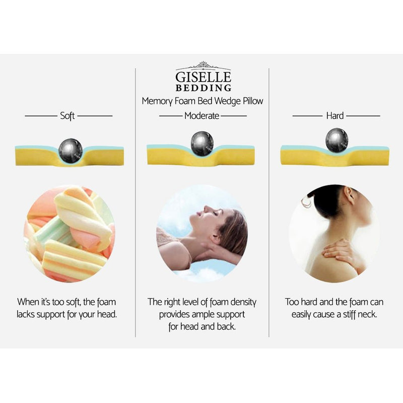 Danoz Direct - Giselle Bedding Wedge Pillow Bamboo Cover - Buy 1 Get 1 Free! - danozdirect