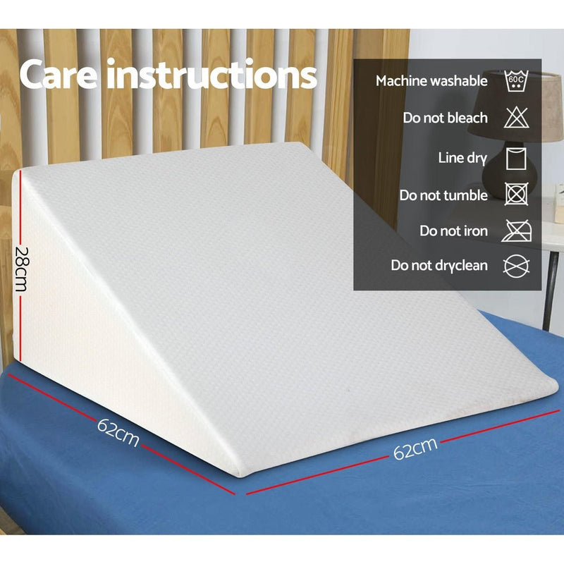 Danoz Direct - Giselle Bedding Wedge Pillow White, Buy 1 Get 1 Free - danozdirect