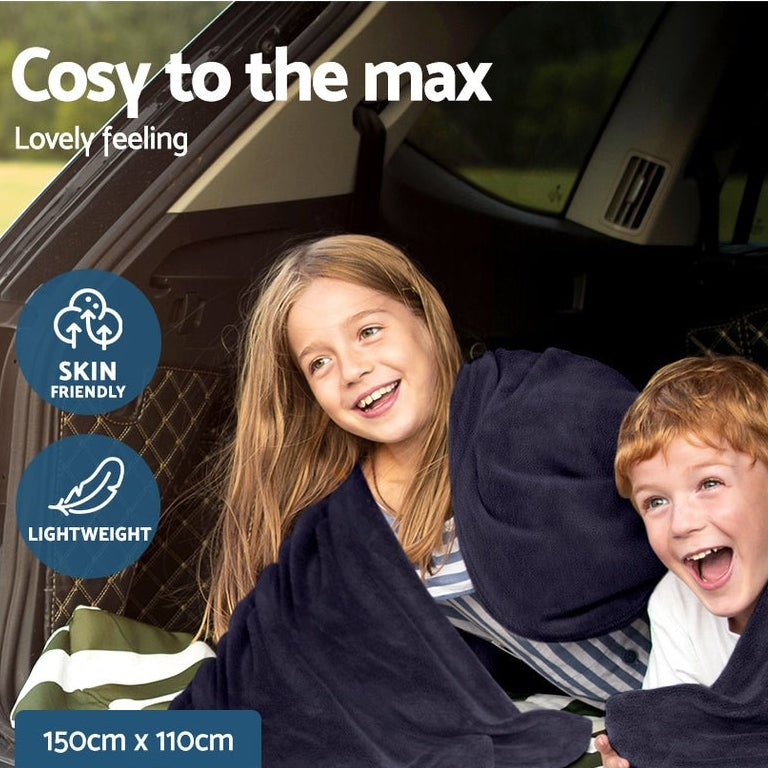 Danoz Direct - Giselle Electric Heated Blanket Car Truck Throw Rug Travel Camping 12V DC Aut - danozdirect