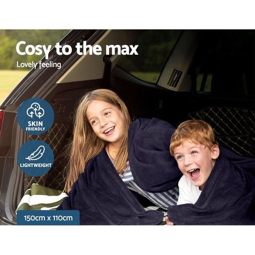 Danoz Direct - Giselle Electric Heated Blanket Car Truck Throw Rug Travel Camping 12V DC Aut - danozdirect