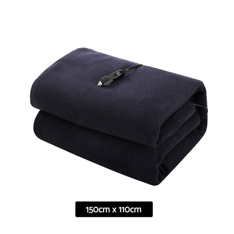 Danoz Direct - Giselle Electric Heated Blanket Car Truck Throw Rug Travel Camping 12V DC Aut - danozdirect