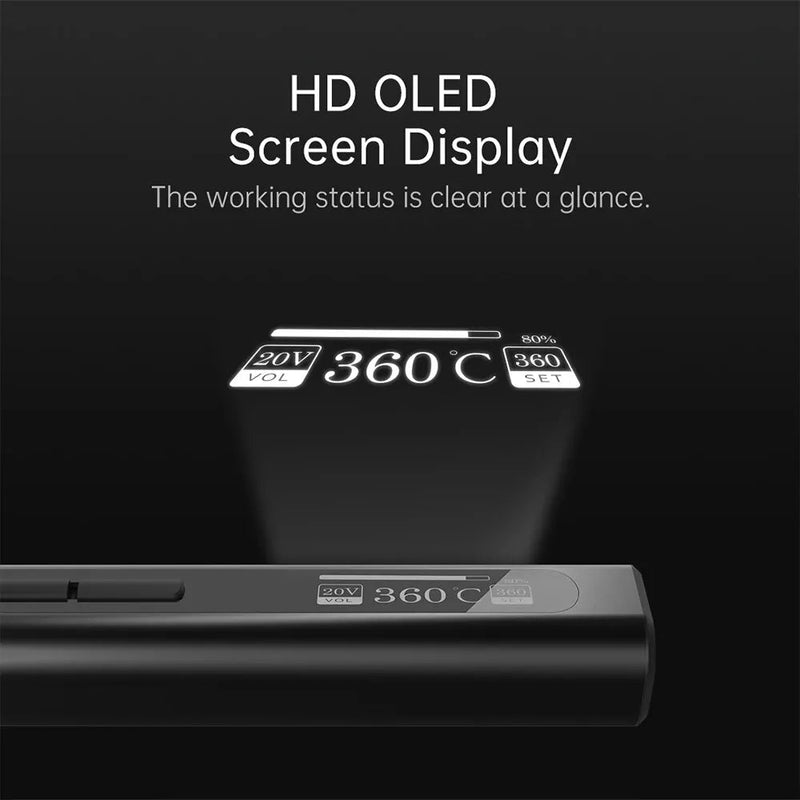 Danoz Direct - GVDA Smart Electric Soldering Iron 65W Adjustable Constant Temperature Fast Heat Portable Soldering Iron Station Kits with Tips - danozdirect