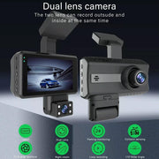 Danoz Direct - Hd Dual Camera Car Dash Cam with Infrared Night Vision - danozdirect
