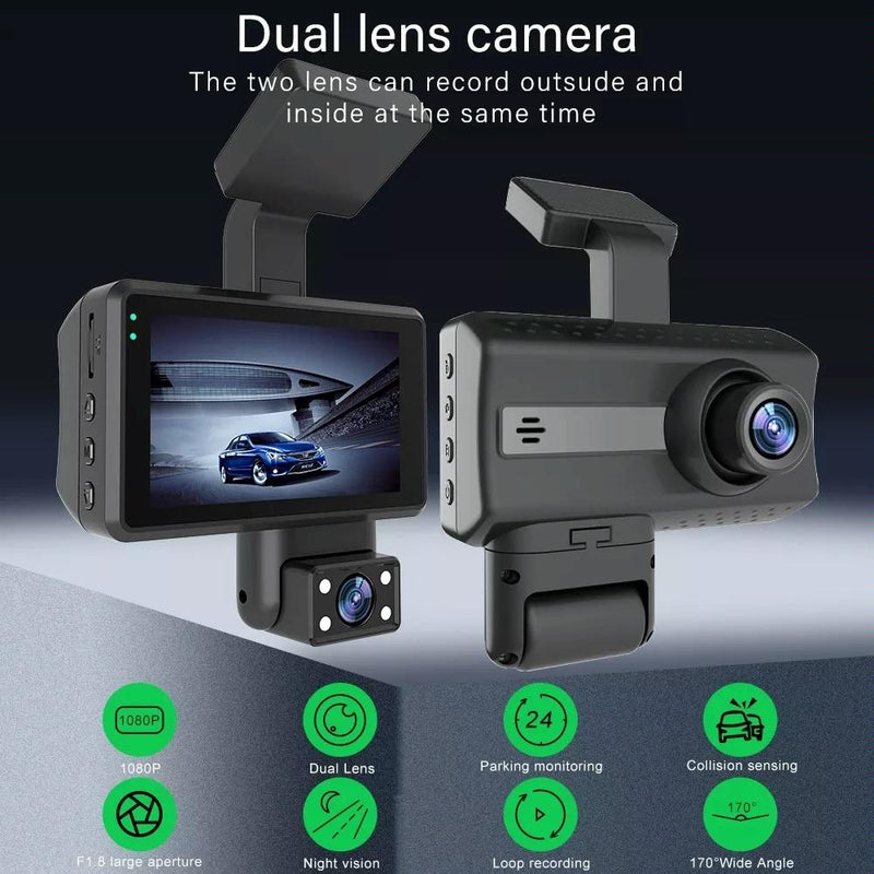 Danoz Direct - Hd Dual Camera Car Dash Cam with Infrared Night Vision - danozdirect
