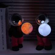 Danoz Direct - Holding the dreamy starry sky (grey top + navy blue pants) Creative Astronaut Bluetooth Speaker with 3D Starry Sky Lighting, Portable Wireless Moon Lamp Speaker – Perfect Gift for Space Enthusiasts - danozdirect