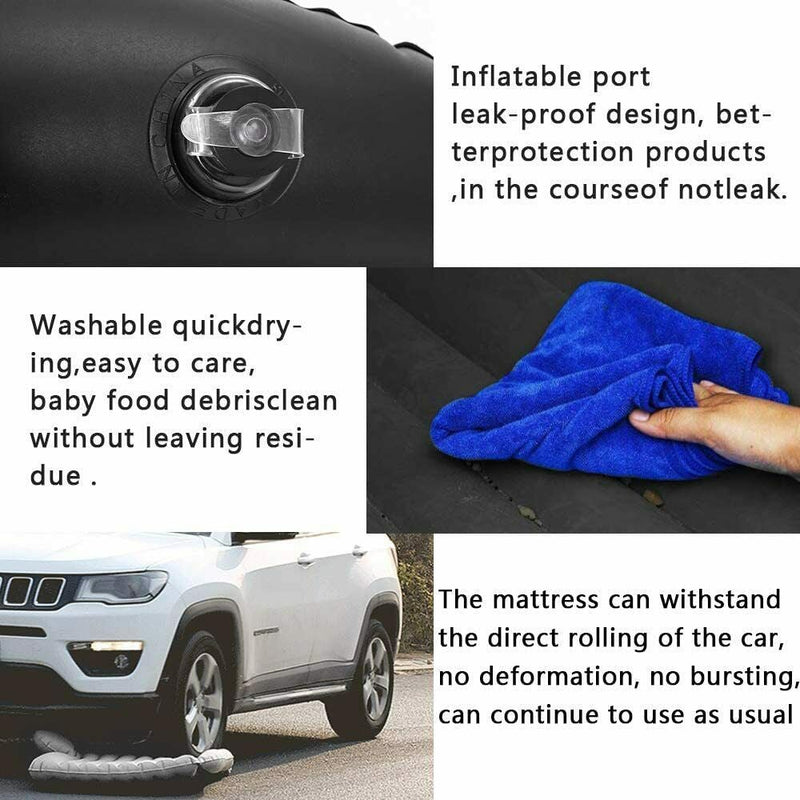 Danoz Direct - Inflatable Car Back Seat Mattress Portable Camping Travel Air Bed - danozdirect