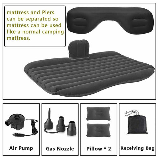 Danoz Direct - Inflatable Car Back Seat Mattress Portable Camping Travel Air Bed - danozdirect
