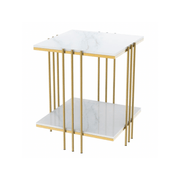 Danoz Direct - Interior Ave - Milano Gold Square Side Table - Free Postage - danozdirect