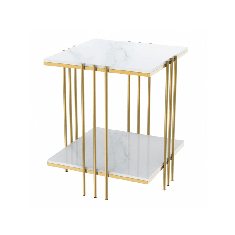 Danoz Direct - Interior Ave - Milano Gold Square Side Table - Free Postage - danozdirect