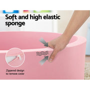 Danoz Direct - Keezi Kids Ball Pit 90x30cm Ocean Foam Play Pool Barrier Toys Children Pink - danozdirect