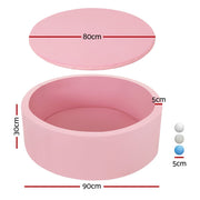 Danoz Direct - Keezi Kids Ball Pit 90x30cm Ocean Foam Play Pool Barrier Toys Children Pink - danozdirect