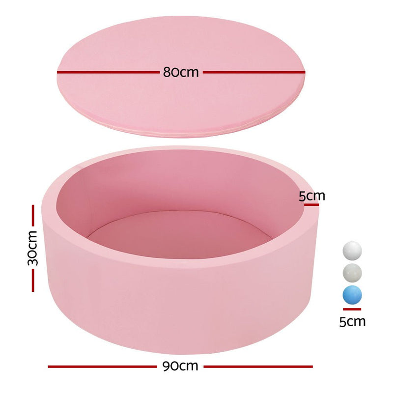 Danoz Direct - Keezi Kids Ball Pit 90x30cm Ocean Foam Play Pool Barrier Toys Children Pink - danozdirect