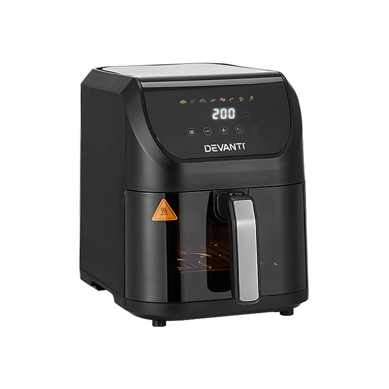Danoz Direct 🎯Kitchen Smart - Devanti Air Fryer 5L W/ LCD Touch 1500W - Incl. Delivery - danozdirect