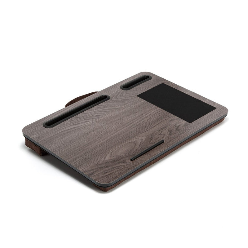 Danoz Direct - Lap Desk Laptop Stand Phone Tablet Holder Mousepad Cushioned Lapdesk IRON GREY OAK - danozdirect