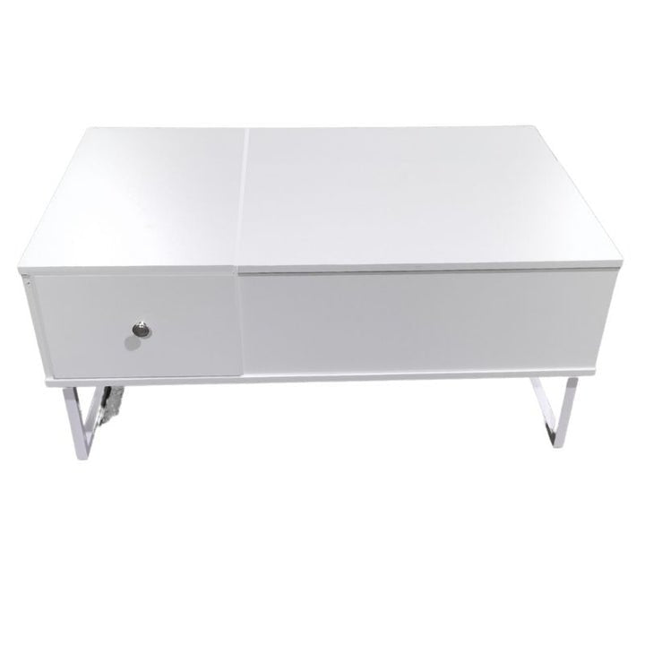 Danoz Direct - Lift Up White Coffee Table With Storage - Super Deal - danozdirect